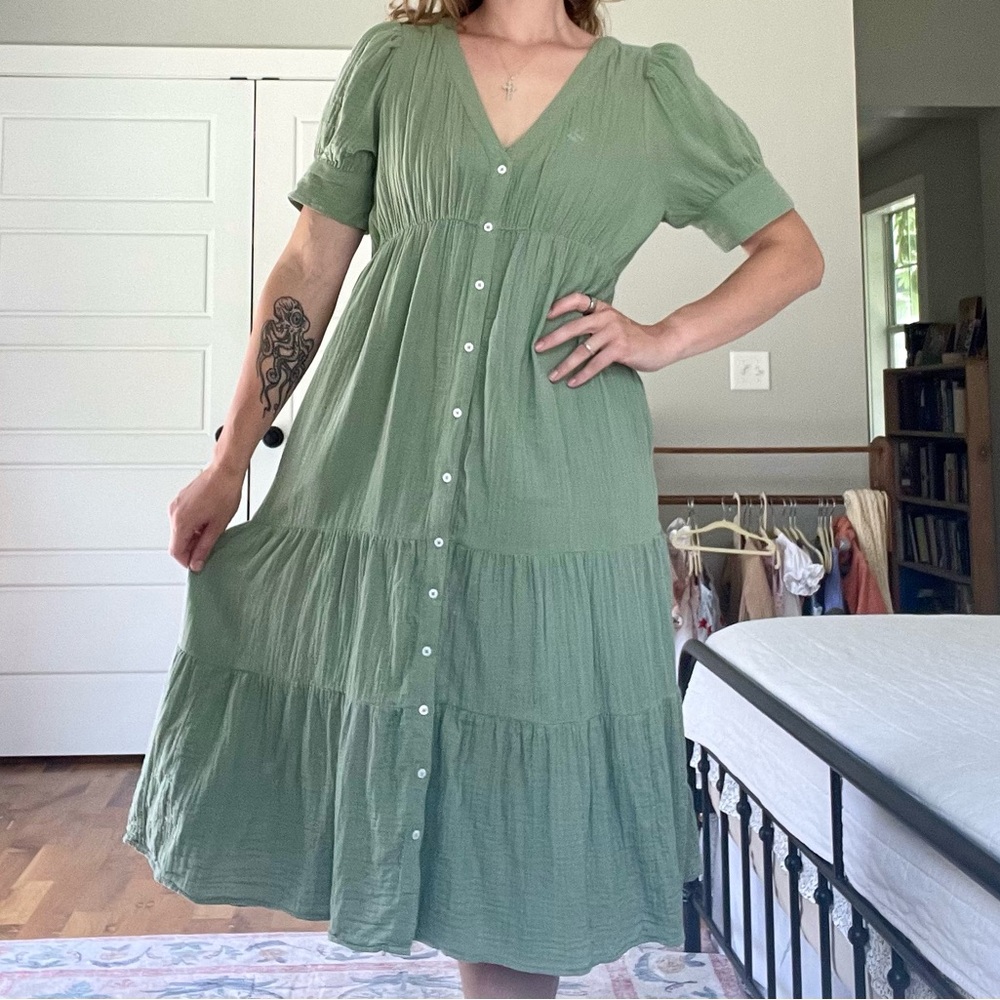 Madewell Midi Cotton Gauze Dress